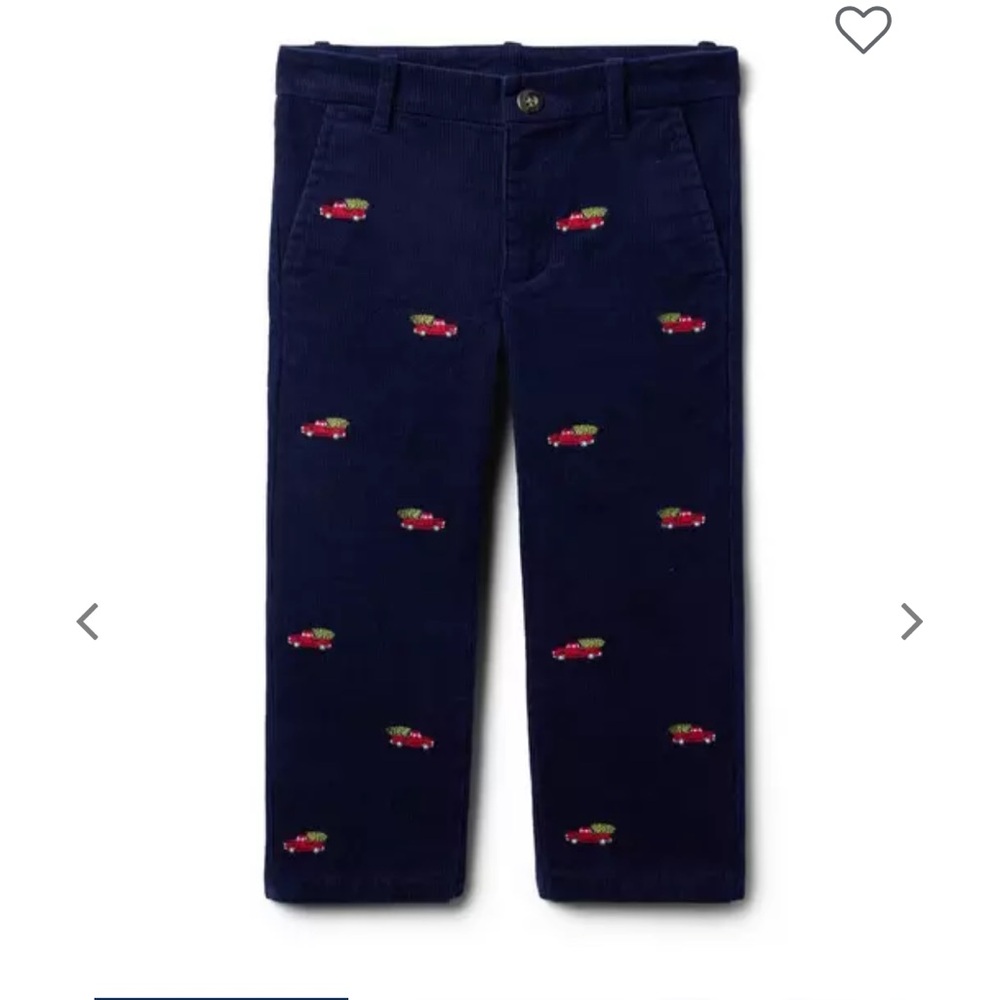 Janie and Jack: Embroidered Holiday Corduroy Pant